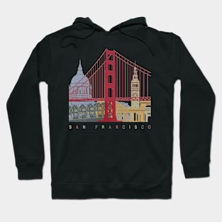 San Francisco skyline poster Hoodie